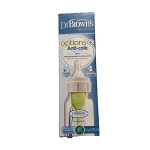Dr Browns Level 1 Teat Narrow Neck Feeding Bottle 120ml 1 Pack 4oz Anti Colic